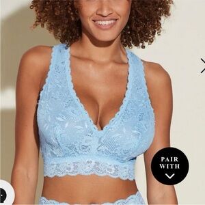 CosaBella Never Say Never Curvy Racie Racerback Bralette crystal blue medium